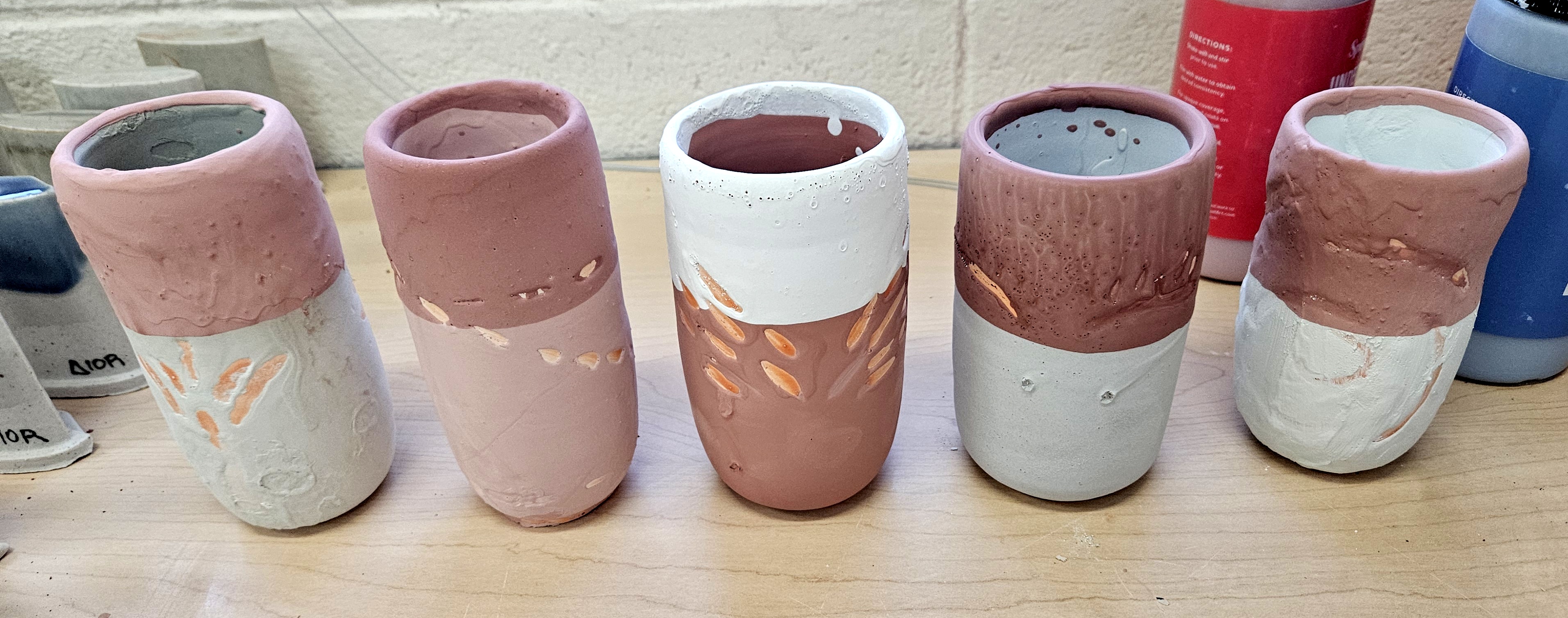 Glaze applied bto cylinders but not fires