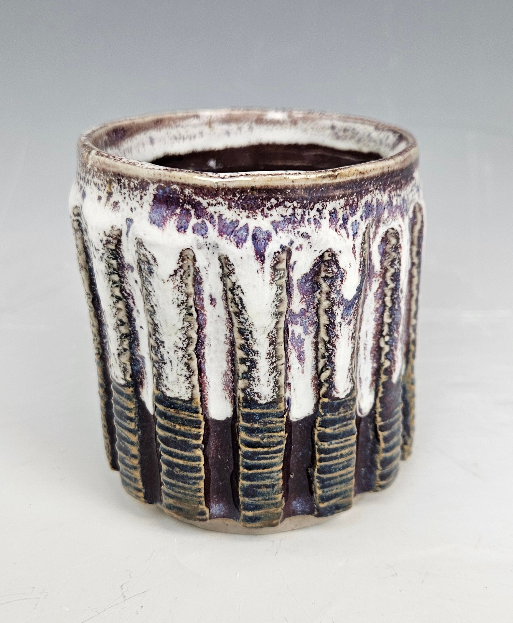 Glaze x over glaze Y - after Cone 10 firing