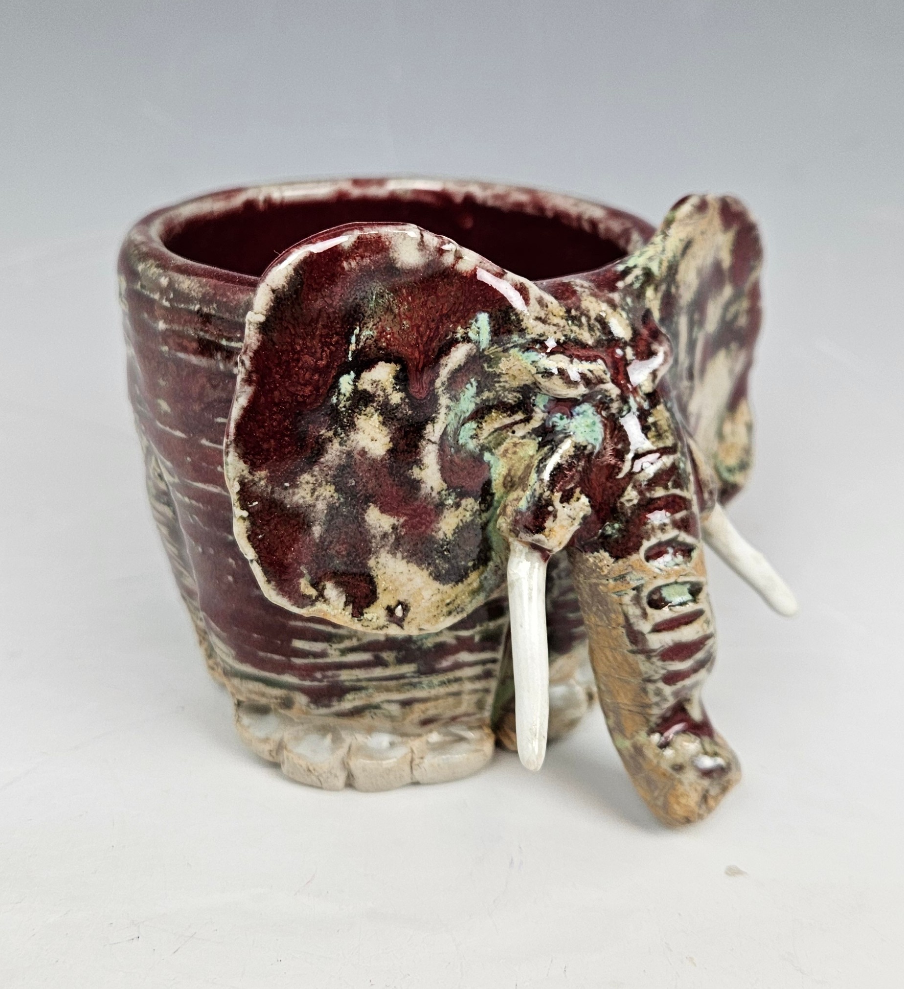 Glaze x over glaze Y - after Cone 10 firing